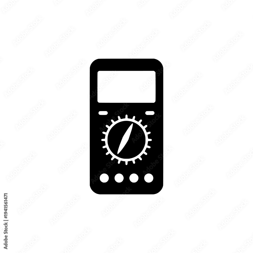 Multimeter icon logo design. Digital multitester sign and symbol ...