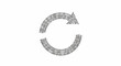 © Sumaiya - Circular arrow formed by binary code symbolizing data processing and digital information flow