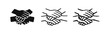 © drawing lines - Handshake Icon Set - Business Agreement, Partnership and Cooperation Symbol