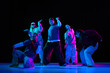 © Lustre Art Group  - Hip hop dance performance with neon lighting and crew choreography for music branding, nightlife promotion, entertainment advertising and youth culture marketing campaigns