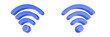 © Rani - wifi icon 3d render blue color
