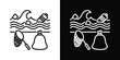 © kondesign - Ocean Cleanup Icon In Black And White Filled Style.