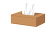 © DailyLifeStock - Simple illustration of a rectangular tissue box with tissues protruding