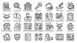 © Graphicsworld - Set of  real estate icons vector, line style