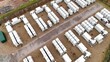 © Liam Carter - Aerial drone view of a large-scale battery energy storage system (BESS) in Burwell, UK, supporting grid resilience and renewable power supply.