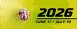 © kazy - BANDEAU FOOTBALL 2026 SUR FOND VERT