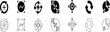 © IMRAN - Collection of 12 black and white directional and navigational icons
