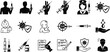 © Afroja - Solid and line icons for vaccination public health immunity protection medical syringes and clinical virus prevention services