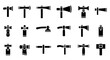 © Steven - 20 Black Axe Icons, Vector Axe Symbols, Black Silhouette Axe Logos, Forestry Tools