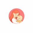 © AMMAMA design - Mother and Baby Love – Parenting and Motherhood Circle Icon