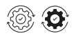 © shamim - Automation icon clipart symbol isolated on white background. Flat and stroke designs.