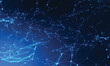© MEDIA - Abstract Blue Technology Network Background with Digital Connections and Data Communication – Vector EPS10