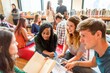 © Rawpixel.com - Diverse students studying library together.