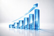 © Ali - Abstract 3D Crystal Financial Bar Chart Showing Business Growth