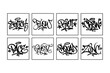 © DOBRYI VECHIR STUDYA - Stylish urban graffiti art collection with bold calligraphy style tags