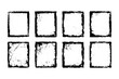 © DOBRYI VECHIR STUDYA - Grunge rectangular borders set with distressed texture, black frames collection