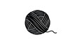 © Sogir - Black yarn ball with trailing end a striking graphic silhouette