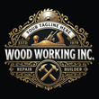 © Raheela - carpenter vintage logo design. handcraft and saw icon, for carpentry, furniture, construction and home improvement.