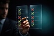 © Haseeb - Business Evaluation Checklist Comparison with Success and Failure Decision Analysis Concept