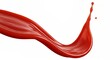 © Ilja - Dynamic Liquid Wave with Opake Red Fluid Motion Captured in High Viscosity Artful Splashing Scene