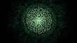 © Camalia MN - stylized Celtic pattern glowing in green light, mystical Irish motif