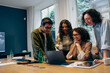 © Daria - Happy Team Celebration, Team Displaying Happiness After Successful Collaborative Work Achievement