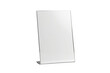 © Krtola  - Clear acrylic sign holder with blank white paper, a transparent display for menu, notice, or ads mockup