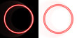 © Noy - bright red neon, circular ring frame, glowing circle border, neon lighting effect, empty center space, isolated neon ring,futuristic glow frame, red light ring, modern border design