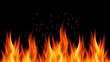 © Zihan Xhmed - A vibrant and intense fire burns against a dark background