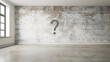 © HISTOCK - Question mark on empty loft brick wall
