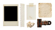 © Sadika Islam - Collection of old polaroid photo and various vintage items isolated on transparent background
