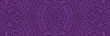 ©  swetazwet - Banner, cover design, exotic fresco. Geometric decorative pattern, embossing. Purple background. Ornaments, arabesques, mandalas. Ethnic, tribal traditions of the East, Asia, India, Mexico, Aztecs