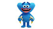 © TANZILA - A cheerful blue cartoon monster with sharp teeth and big eyes