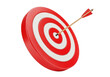 © Ms Vector - Red target with arrow hitting the center isolated on transparent background