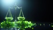 © WanCorp - Green Justice Scales Representing Environmental Responsibility and Legal Balance with Nature