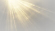 © ikril - Png star light with sun and radiant sunlight rays in golden tone. Sparkle, sparks, dust, and bokeh shine with lens flare and starlight inside starburst. Soft yellow glow fills the background.