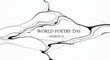 © Tanny - World Poetry Day celebration on March 21st with abstract artistic design