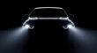 © Amazinglaive - Generic Car with Headlights Shining in Darkness