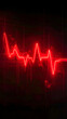 © Sunnia - Red glowing heartbeat graph on dark background