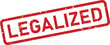 © NasimaH - Rectangular red grunge effect rubber stamp showing the word LEGALIZED on a simple white background