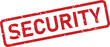 © NasimaH - Red rubber stamp displaying the word SECURITY in uppercase letters with a distressed texture on a pure white background