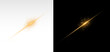 © Izzat - light line, glow, shine, abstract gold effect, gold highlights and bokeh on a black background, golden star, bright horizontal rays. PNG