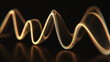 © 智豪 黄 - A luminous golden waveform moves across a deep black space, symbolizing capital flow, market volatility, and financial momentum in a refined and modern visual language