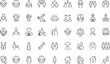 © MdMamunUr - A collection of simple line icons depicting people and social connections