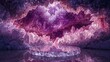 © Nhoeb - Ethereal Crystal Cave with Purple Gemstone Formation and Illumination