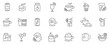 © Jocelyn_Flores - Drink and beverage icons set. editable line icons, flat, bar and refreshments symbols