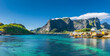 © by-studio - View of yellow fishermen's houses near Reine on the Lofoten Islands in Norway