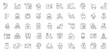 © Jocelyn_Flores - Food delivery icons set. editable line icons, outline, courier and restaurant symbols