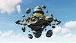 © noman.fec07 - Floating rocks island with lush greenery anti-gravity surreal landscape