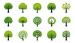 © MDSAJU - A diverse collection of various types of trees and plants in different shapes and sizes isolated on transparent background